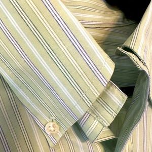 COPY - Brooks Brothers Men’s Wrinkle-Free Dress Shirt - Medium Slim, Green Blue…